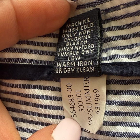 Banana Republic Seersucker Blazer Sz 6 Blue White Stripe Preppy  Jacket NWT - Picture 6 of 11